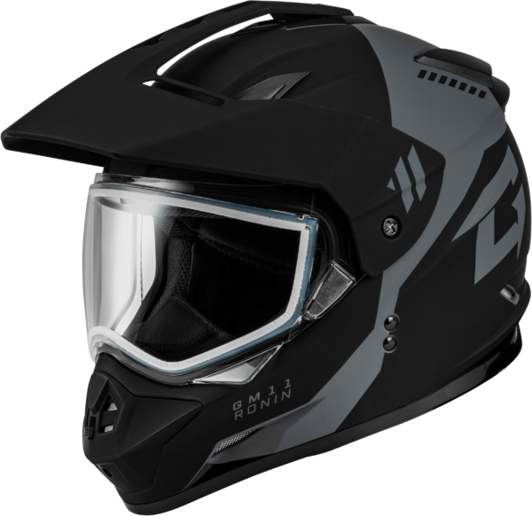 01ac-6699786c94a54 GMAX GM-11S RONIN SNOW HELMET MATTE BLACK/SILVER LG
