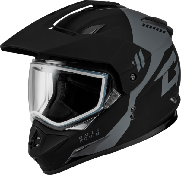 01ac-6699786c94a54 GMAX GM-11S RONIN SNOW HELMET MATTE BLACK/SILVER LG