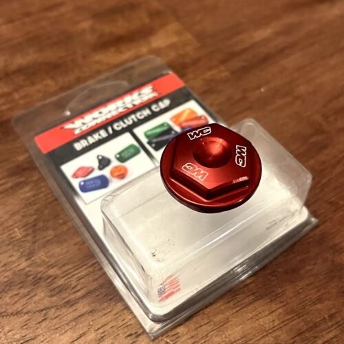 NEW Works Connection Rear Billet Brake Cover - KTM/GAS/HUS - RED - 21-765