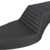 SADDLEMEN Step-Up Fits Seat - Front Tuck-n-Roll/Rear Lattice Stitch - Black