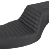 SADDLEMEN Step-Up Fits Seat - Front Tuck-n-Roll/Rear Lattice Stitch - Black