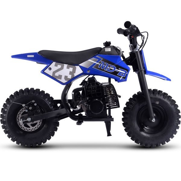 DB-02-Supermoto_Blue_5 MotoTec Big Supermoto 50cc 2-Stroke Kids Dirt Bike