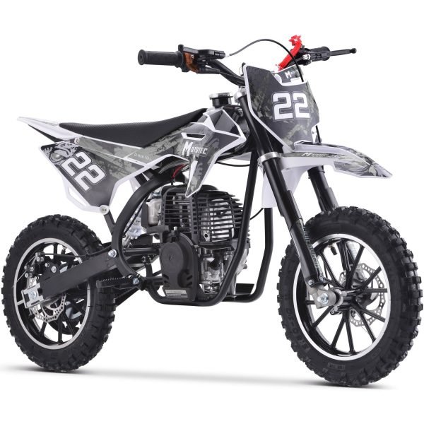 Demon-40cc_White MotoTec Demon 40cc 4-Stroke Kids Gas Dirt Bike