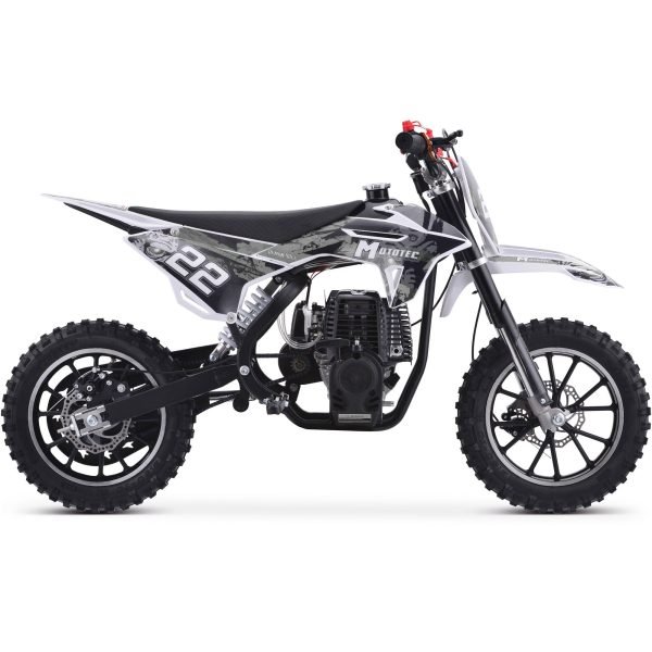 Demon-40cc_White_4 MotoTec Demon 40cc 4-Stroke Kids Gas Dirt Bike