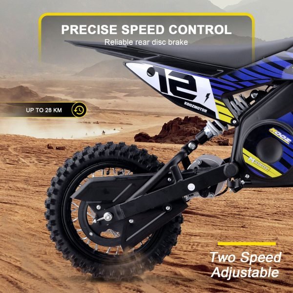 Dirt-Bike-36v-1000w-HP112E_Blue_4 MotoTec 36V/8Ah 1000W (HP112E) Electric Dirt Bike