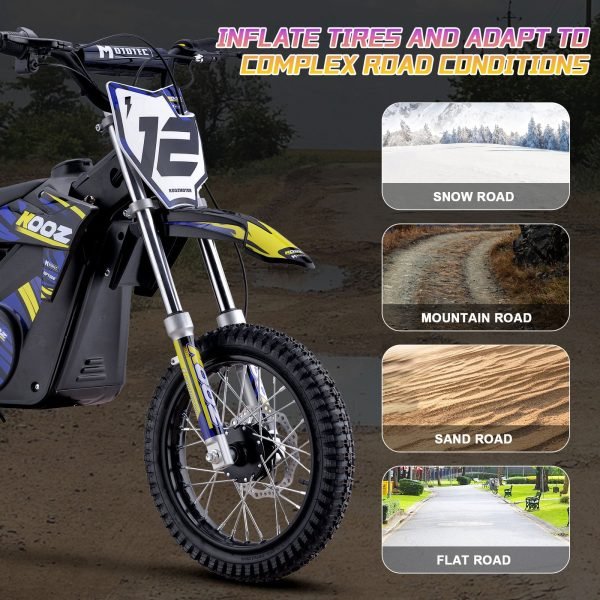 Dirt-Bike-36v-1000w-HP112E_Blue_6 MotoTec 36V/8Ah 1000W (HP112E) Electric Dirt Bike