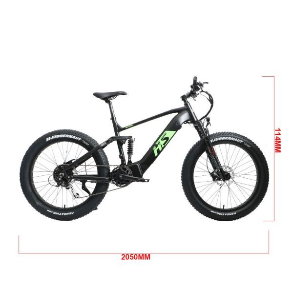 2 x EUNORAU FAT-HS 48V/14Ah 1000W Fat Tire Electric Mountain Bike