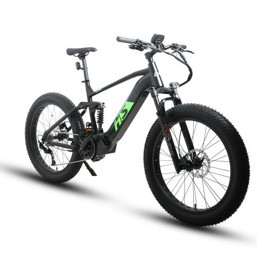 FAT-HS-19_8 2 x EUNORAU FAT-HS 48V/14Ah 1000W Fat Tire Electric Mountain Bike - 19", None, None