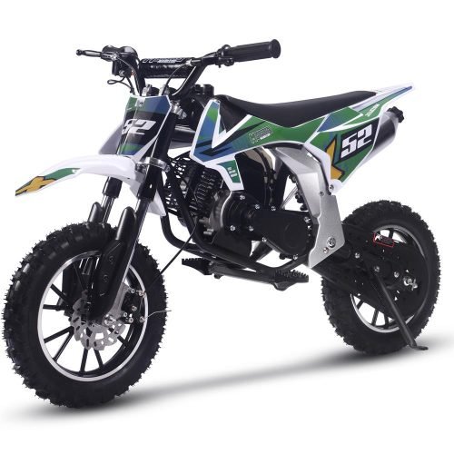 MT-DB-52cc-Warrior_Green_6 MotoTec Warrior 52cc 2-Stroke Kids Gas Dirt Bike