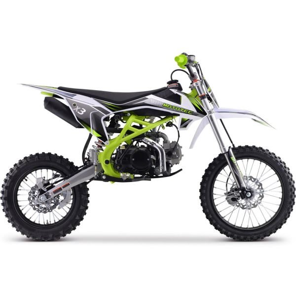 MT-DB-X3-125cc_Green_42 MotoTec X3 125cc 4-Stroke Gas Dirt Bike