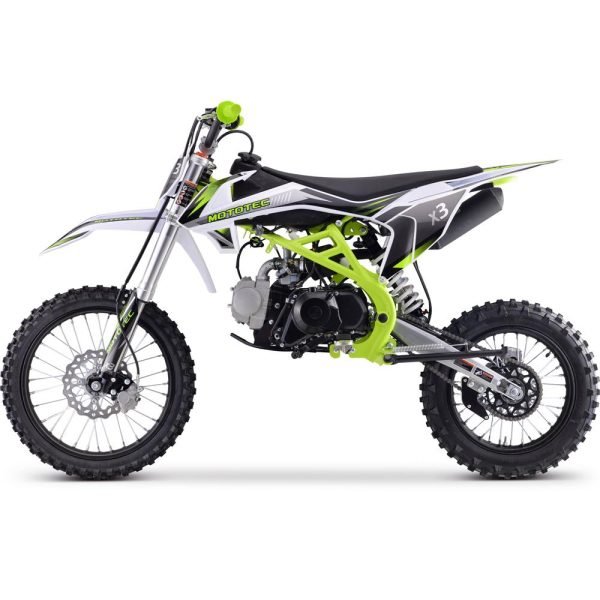 MT-DB-X3-125cc_Green_62 MotoTec X3 125cc 4-Stroke Gas Dirt Bike