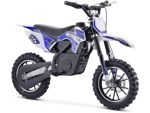 MotoTec Gazella 24V/12Ah 500W Electric Dirt Bike - Blue