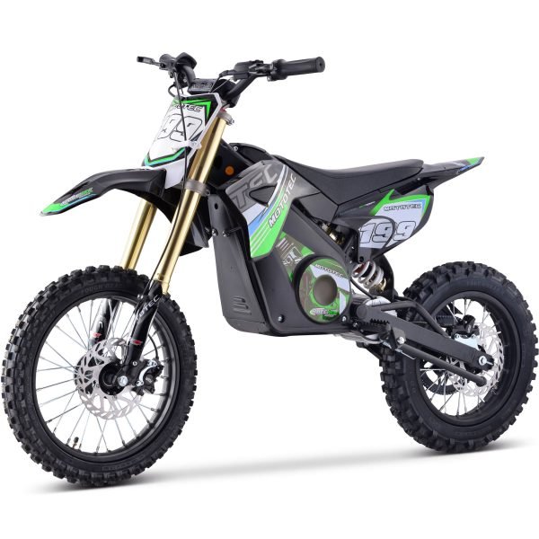 MotoTec Pro 48V/13Ah 1800W Off-Road Electric Dirt Bike - Green