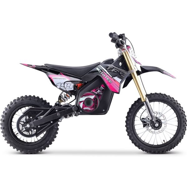 MT-Dirt-Pro-1500_Pink_3 MotoTec Pro 48V/13Ah 1800W Off-Road Electric Dirt Bike