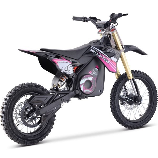 MT-Dirt-Pro-1500_Pink_6 MotoTec Pro 48V/13Ah 1800W Off-Road Electric Dirt Bike