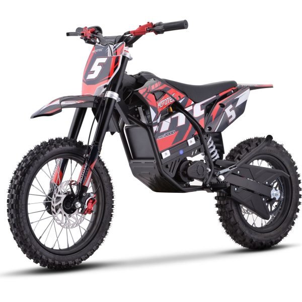 MT-Dirt-Pro-2000_Red_5 MotoTec Pro 60V/15.6Ah 2000W Off-Road Electric Dirt Bike