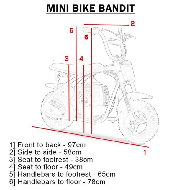 MT-MB-52cc-Bandit_Red_7 MotoTec Bandit 52cc 2-Stroke Kids Gas Mini Bike