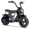 MT-MiniBike-24v-250w_Black MotoTec 24V/9Ah 250W Electric Mini Bike