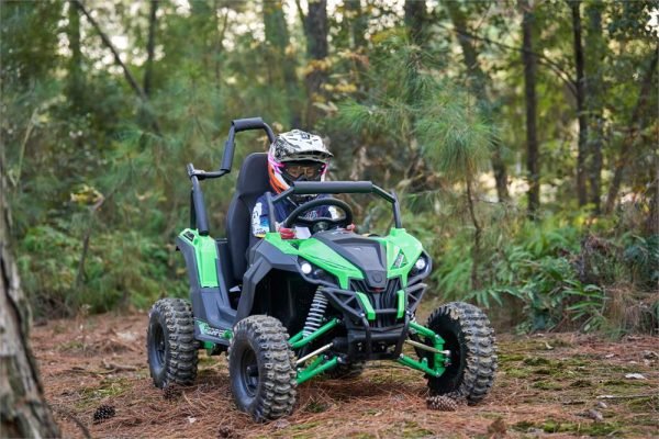 MT-Raider-48v-1200w_Green_14 MotoTec Raider 48V/12Ah 1200W Full Suspension Kids Electric UTV