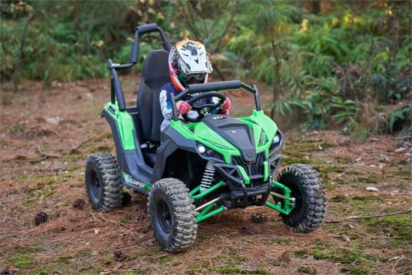 MT-Raider-48v-1200w_Green_15 MotoTec Raider 48V/12Ah 1200W Full Suspension Kids Electric UTV