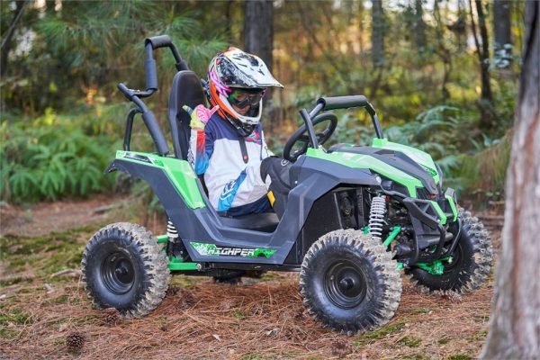 MT-Raider-48v-1200w_Green_16 MotoTec Raider 48V/12Ah 1200W Full Suspension Kids Electric UTV