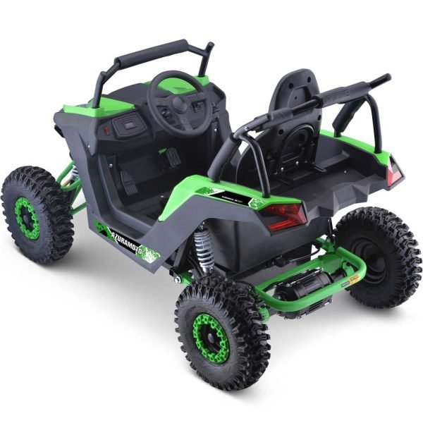 MT-Raider-48v-1200w_Green_22 MotoTec Raider 48V/12Ah 1200W Full Suspension Kids Electric UTV