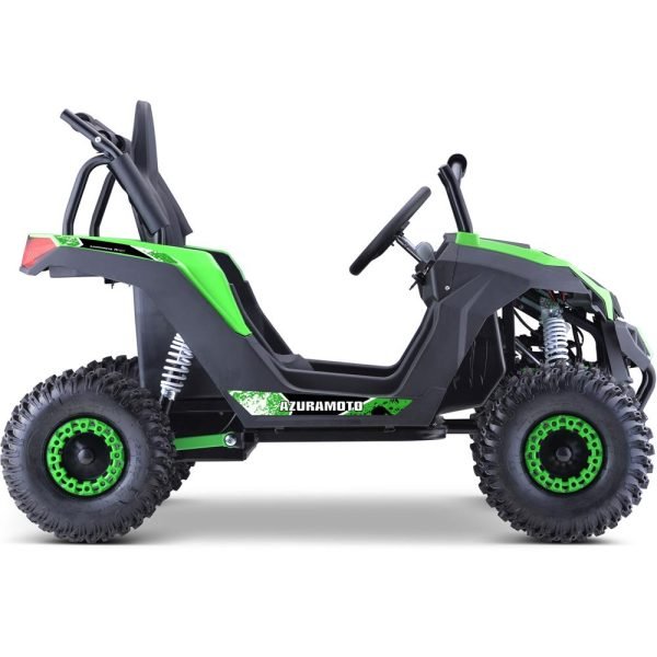 MT-Raider-48v-1200w_Green_4 MotoTec Raider 48V/12Ah 1200W Full Suspension Kids Electric UTV