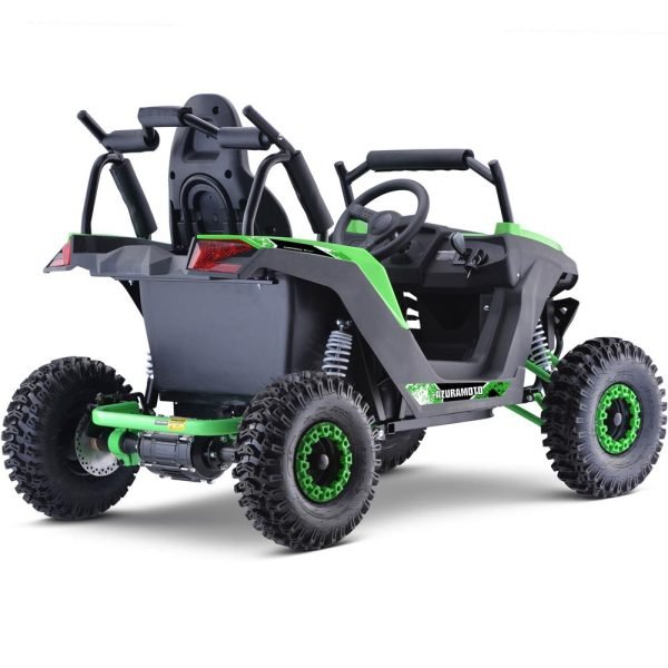 MT-Raider-48v-1200w_Green_5 MotoTec Raider 48V/12Ah 1200W Full Suspension Kids Electric UTV