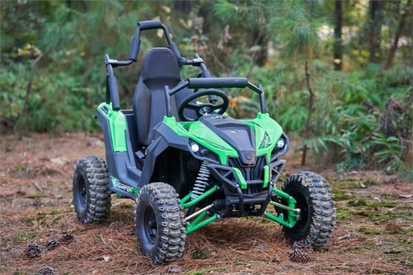 MT-Raider-48v-1200w_Green_8 MotoTec Raider 48V/12Ah 1200W Full Suspension Kids Electric UTV