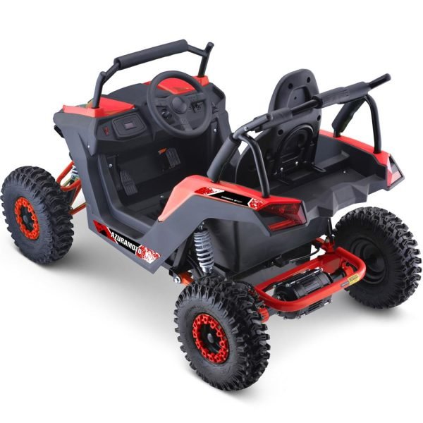 MT-Raider-48v-1200w_Red_2 MotoTec Raider 48V/12Ah 1200W Full Suspension Kids Electric UTV