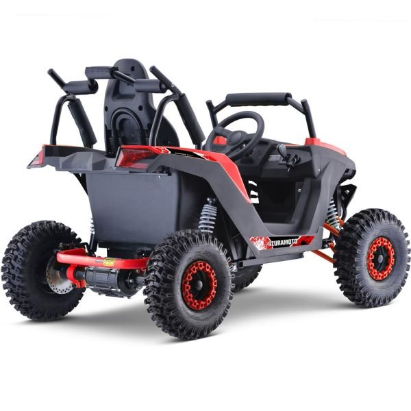 MT-Raider-48v-1200w_Red_52 MotoTec Raider 48V/12Ah 1200W Full Suspension Kids Electric UTV