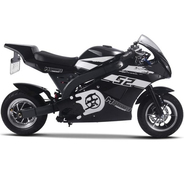 MTEPSuperbike_Black_5 MotoTec 48V/12Ah 1000W Electric Pocket Bike