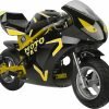 MTGasGT_Yellow MotoTec Gas Pocket Bike GT 49cc 2-stroke