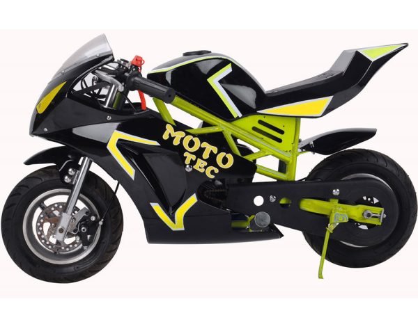 MTGasGT_Yellow_2 MotoTec Gas Pocket Bike GT 49cc 2-stroke