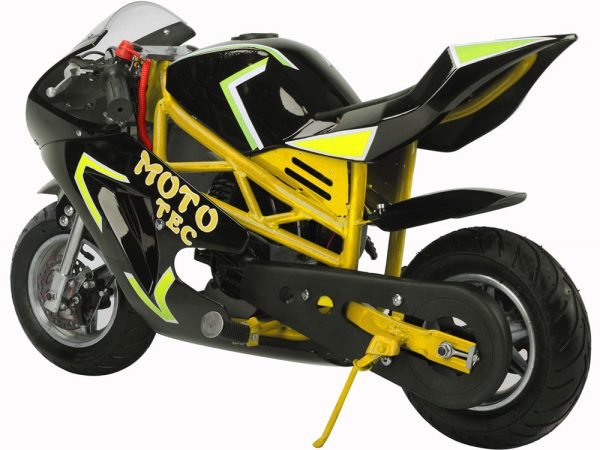 MTGasGT_Yellow_3 MotoTec Gas Pocket Bike GT 49cc 2-stroke