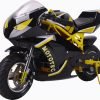 MTGasGT_Yellow_4 MotoTec Gas Pocket Bike GT 49cc 2-stroke