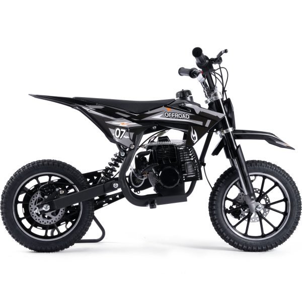 Pioneer-49cc-Dirt-Bike_Black_2 MotoTec Pioneer 49cc 2-Stroke Kids Gas Dirt Bike