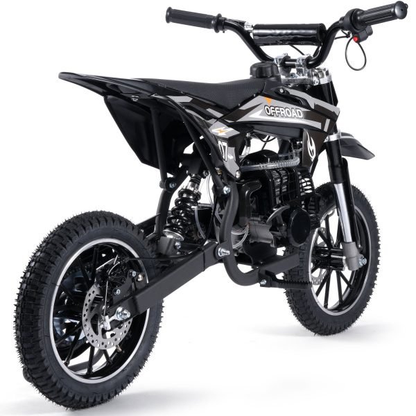 Pioneer-49cc-Dirt-Bike_Black_3 MotoTec Pioneer 49cc 2-Stroke Kids Gas Dirt Bike