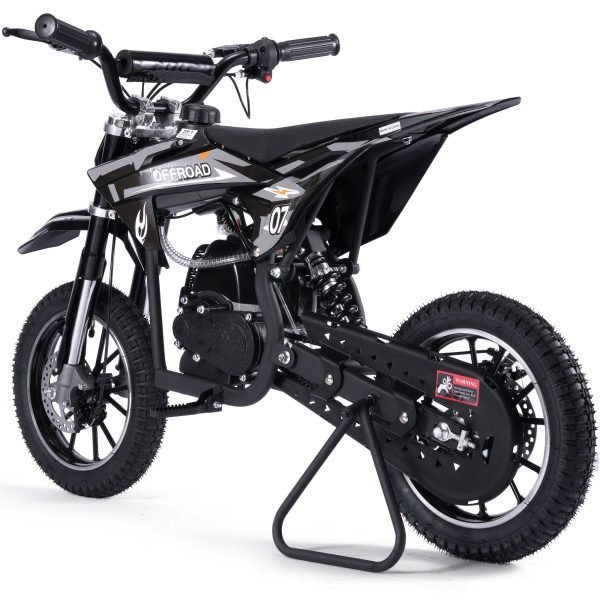 Pioneer-49cc-Dirt-Bike_Black_4 MotoTec Pioneer 49cc 2-Stroke Kids Gas Dirt Bike