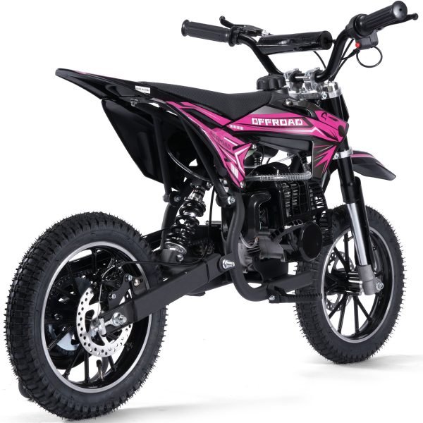 Pioneer-49cc-Dirt-Bike_Pink_3 MotoTec Pioneer 49cc 2-Stroke Kids Gas Dirt Bike
