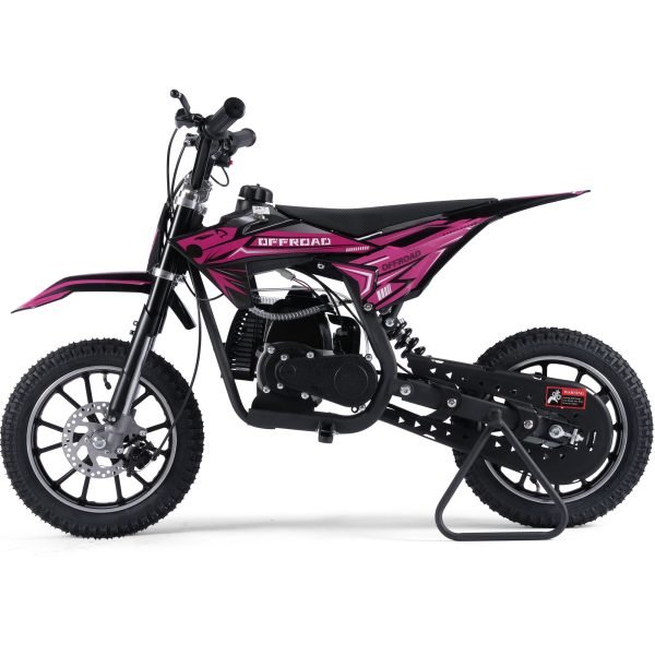 Pioneer-49cc-Dirt-Bike_Pink_5 MotoTec Pioneer 49cc 2-Stroke Kids Gas Dirt Bike