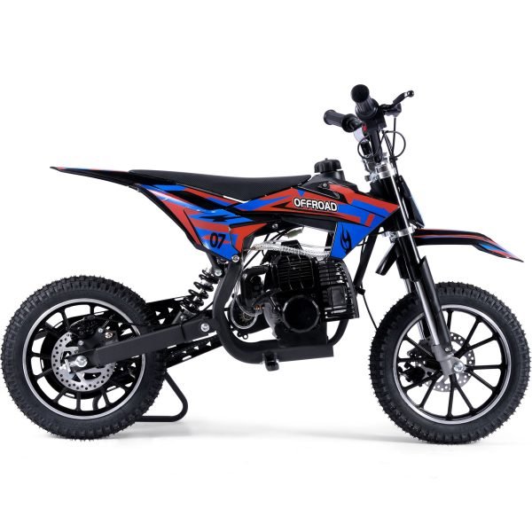 Pioneer-49cc-Dirt-Bike_Red_2 MotoTec Pioneer 49cc 2-Stroke Kids Gas Dirt Bike