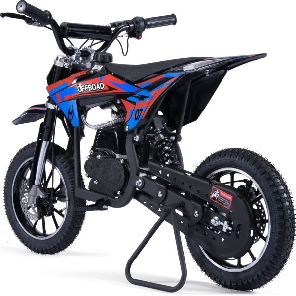 Pioneer-49cc-Dirt-Bike_Red_4 MotoTec Pioneer 49cc 2-Stroke Kids Gas Dirt Bike