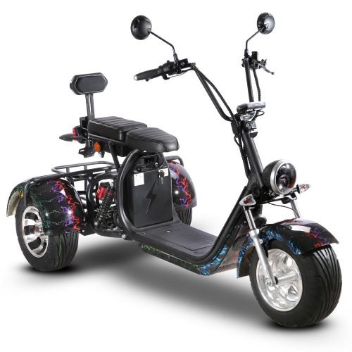 SoverSky T7.1 60V/20Ah 2000W Electric Trike Scooter - Black