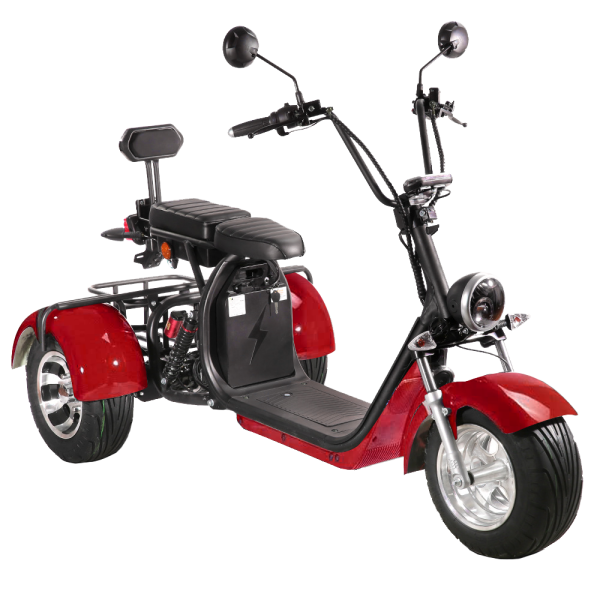 SoverSky T7.1 60V/20Ah 2000W Electric Trike Scooter - Red