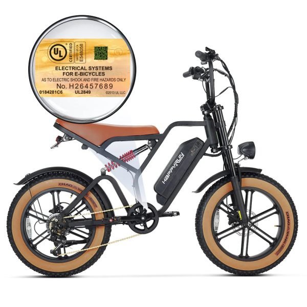 electricbikeG60ULCertification_4 HappyRun G60 48V/13Ah 750W Electric Bike