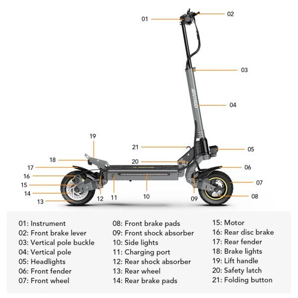 iENYRIDS1Off-RoadElectricScooter-700welectricscooter_5 iENYRID S1 48V/15Ah 700W Electric Scooter