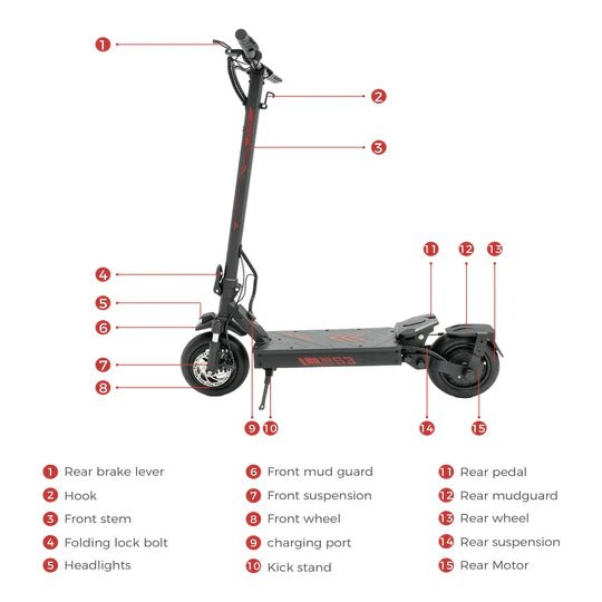 iENYRIDS3800WFoldingelectricscooterforadults_13 iENYRID S3 48V/13Ah 800W Electric Scooter