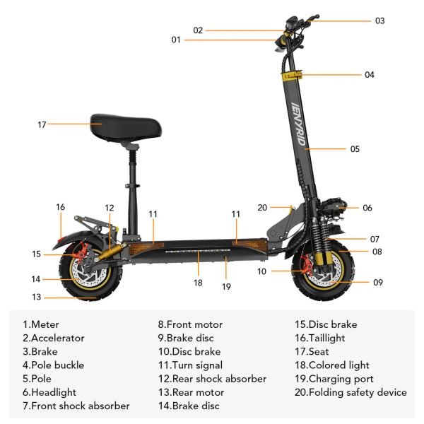 iENYRID ES6 48V/20.8Ah 2000W All Terrain Electric Scooter